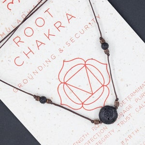 Black lava cord necklace men & women/Root Chakra/Spiritual jewelry men/Hippie/Black natural stone/Men’s gift idea/Volcanic lava/Waterproof