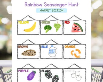 Kids Nature Rainbow Scavenger Hunt Activity - Etsy