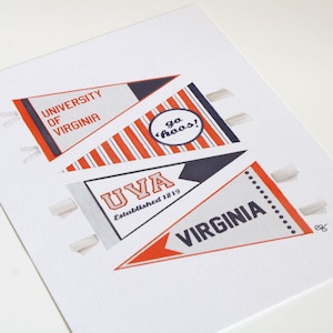 The &quot;Pennant Flag&quot; Print - UVA