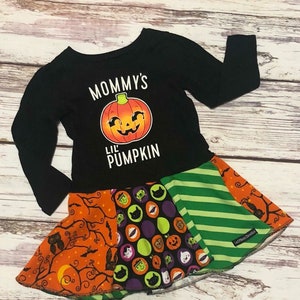 halloween knit dress Size 18/24 M, Mommy's Little Pumpkin Upcycled Dress, Ready to Ship, XMAS CLOTHING