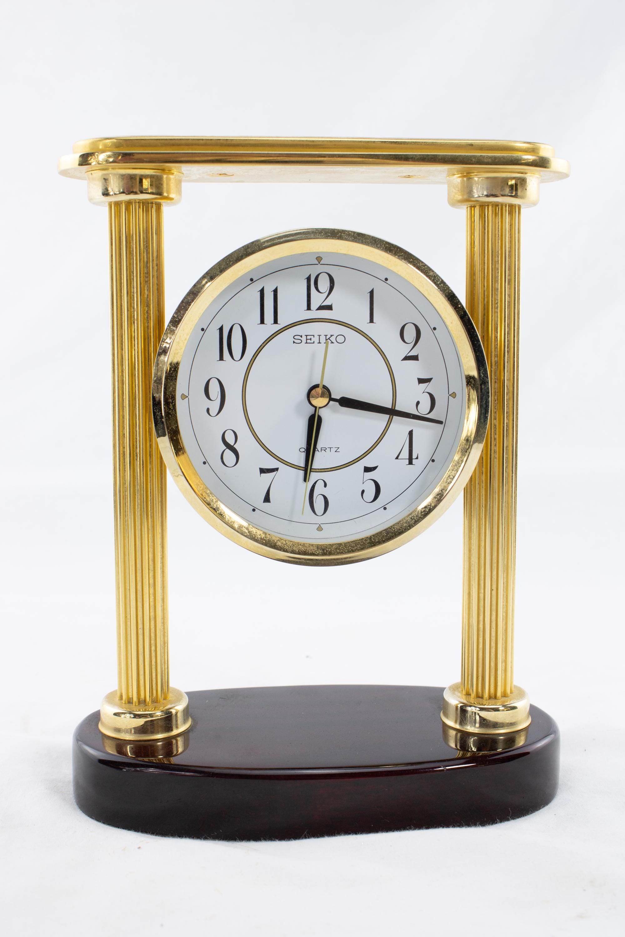 SEIKO QXG402GL Gold-tone Mantel Clock – Quartz Japan Movement