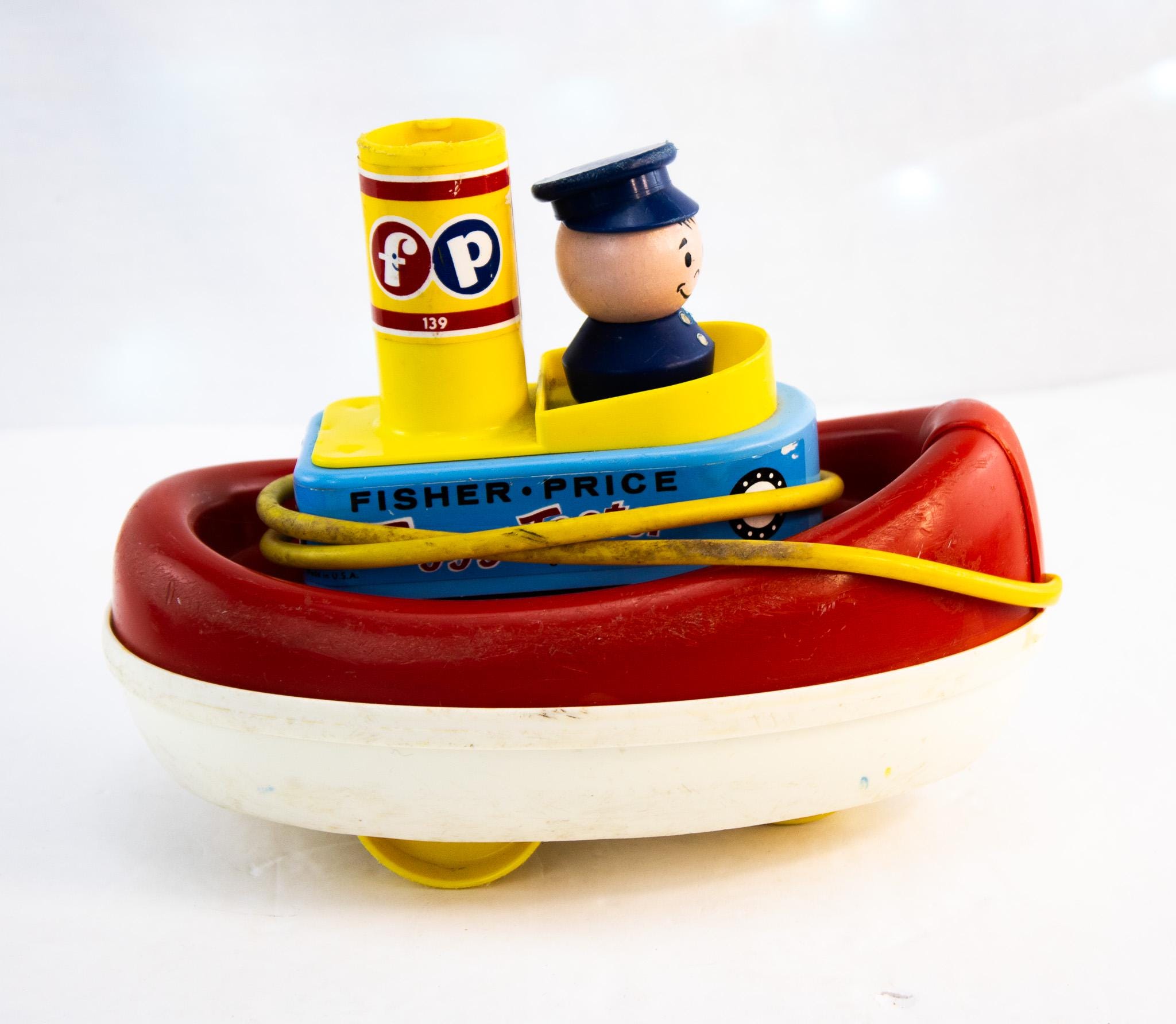 Vintage 1967 Fisher-price #139 Tuggy Tooter Pull Toy | Retro