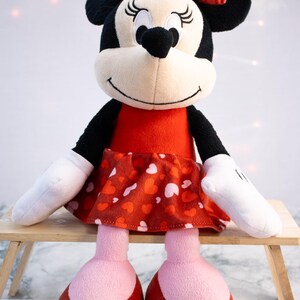 Disney Minnie Mouse Hearts Valentine Plush 14" Just Play Licensed Stuffed Animal image 4