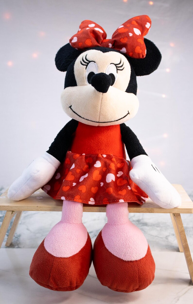 Disney Minnie Mouse Hearts Valentine Plush 14" Just Play Licensed Stuffed Animal image 4