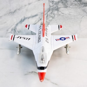 Avión de juguete F-16 Thunderbirds de la USAF, de metal fundido con mecanismo de retroceso, de InAir, de 8 pulgadas - Usado
