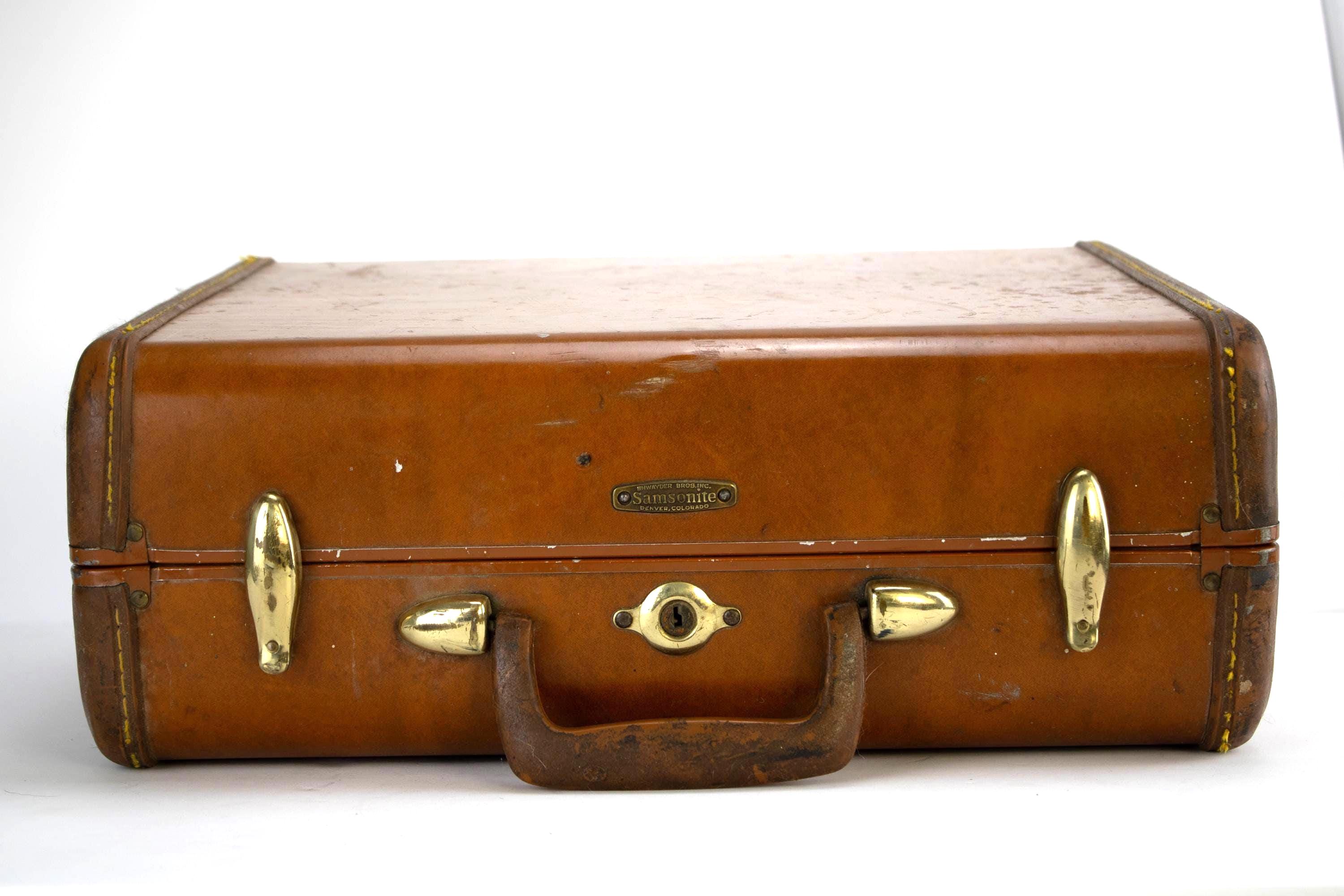 Vintage brown samsonite suitcase - Etsy 日本