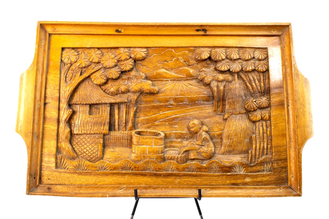 【まーちゃんさま】vintage tray ❀ ブラウン小花の クラシカルトレー il_1080xN.7337983938_8xbs.jpg