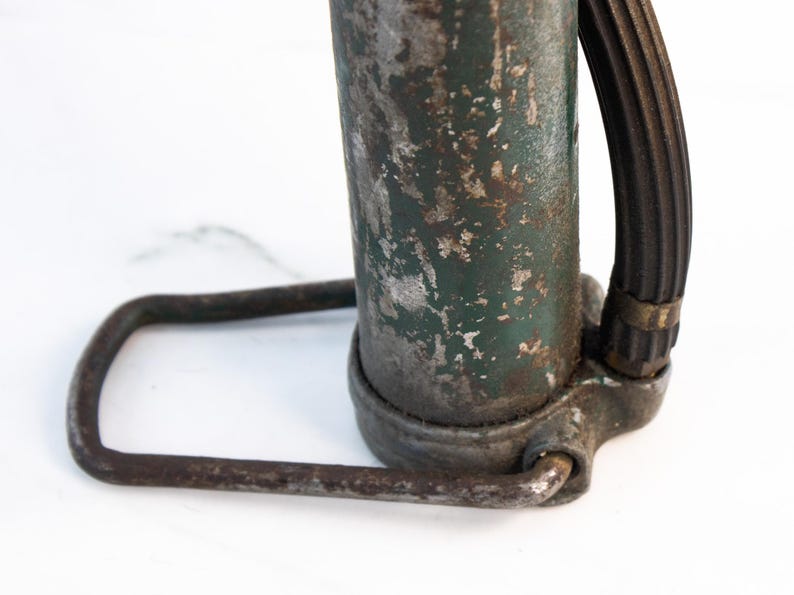 Vintage Bicycle Floor Pumps Set BikeXtras Red Pump Green Metal Pump Lot image 9