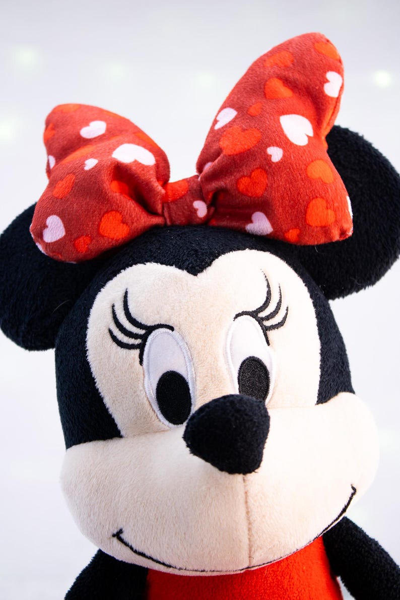 Disney Minnie Mouse Hearts Valentine Plush 14" Just Play Licensed Stuffed Animal image 3