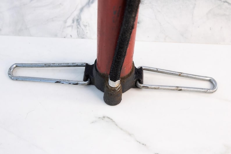 Vintage Bicycle Floor Pumps Set BikeXtras Red Pump Green Metal Pump Lot image 5