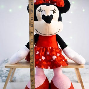 Disney Minnie Mouse Hearts Valentine Plush 14" Just Play Licensed Stuffed Animal image 6