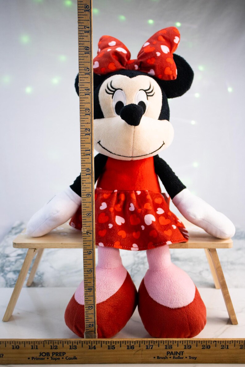 Disney Minnie Mouse Hearts Valentine Plush 14" Just Play Licensed Stuffed Animal image 6
