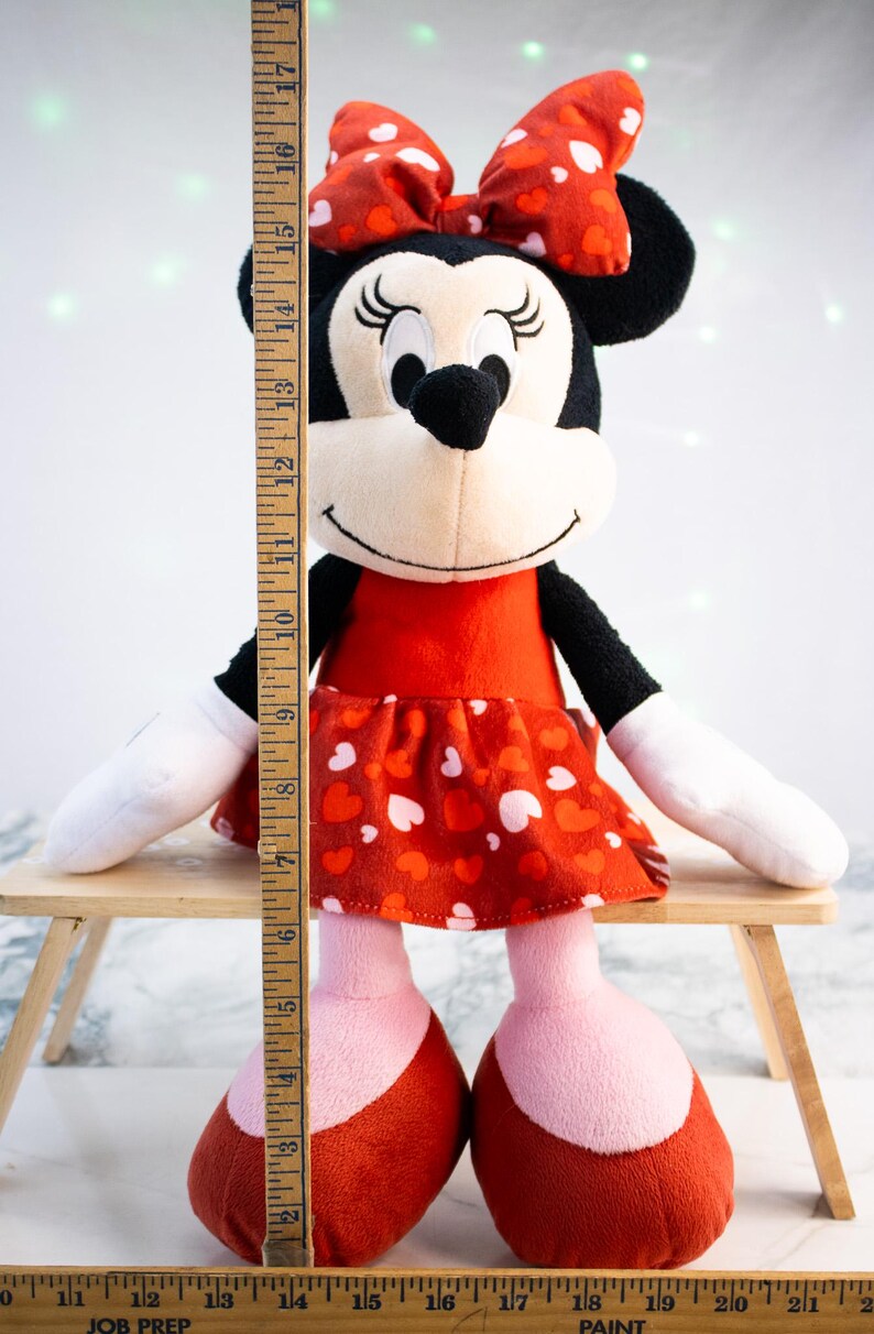 Disney Minnie Mouse Hearts Valentine Plush 14" Just Play Licensed Stuffed Animal image 2