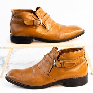 Cole Haan Men’s 11.5W Brown Leather Chukka Boots Burnished Toe Ankle Boots Nunn Bush Delton Men main image 3