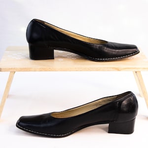 Rangoni Firenze svarta läderpumps | Damstorlek 8 AA | Tillverkad i Italien
