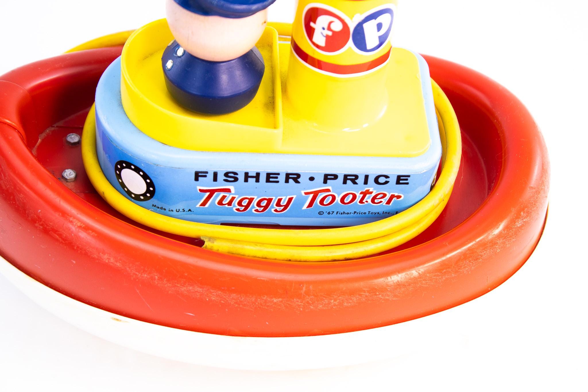 Vintage 1967 Fisher-price #139 Tuggy Tooter Pull Toy | Retro