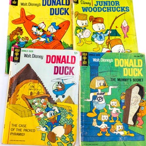 Vintage Donald Duck Comic Book Lot: Gold Key Disney, 1964-66