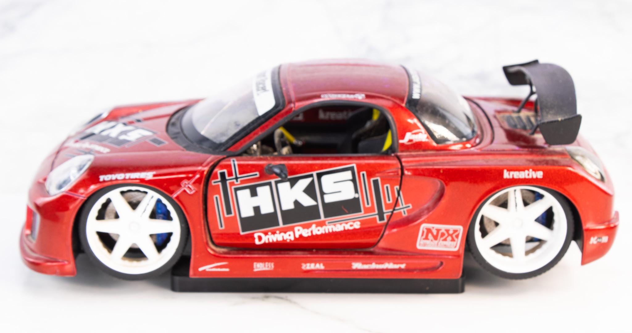 Jada Import Racer Mazda Rx-7 FD Hks 1:24 Diecast Red Rare Jdm W