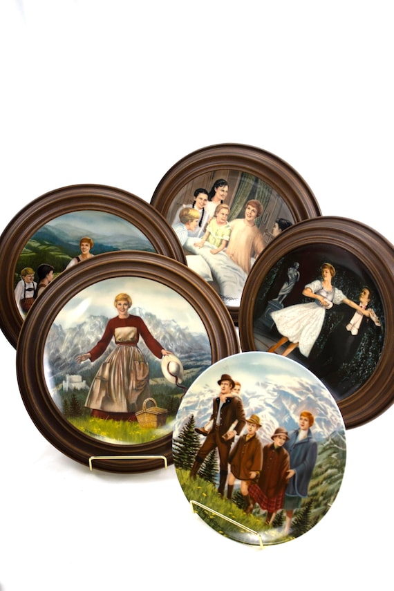 アメリカンアンティーク　米国ノールズ製絵皿サウンドオブミュージック　５枚セット Vintage Knowles Sound of Music Collector 5 Plate Set – Plates by T