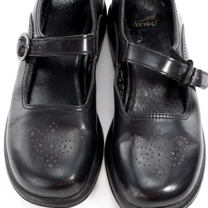 Dansko Black Leather Mary Jane Comfort Shoes – Heart Toe EU 38 / US 7.5–8 Made in Portugal