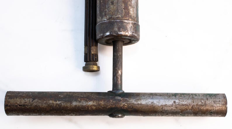 Vintage Bicycle Floor Pumps Set BikeXtras Red Pump Green Metal Pump Lot image 10