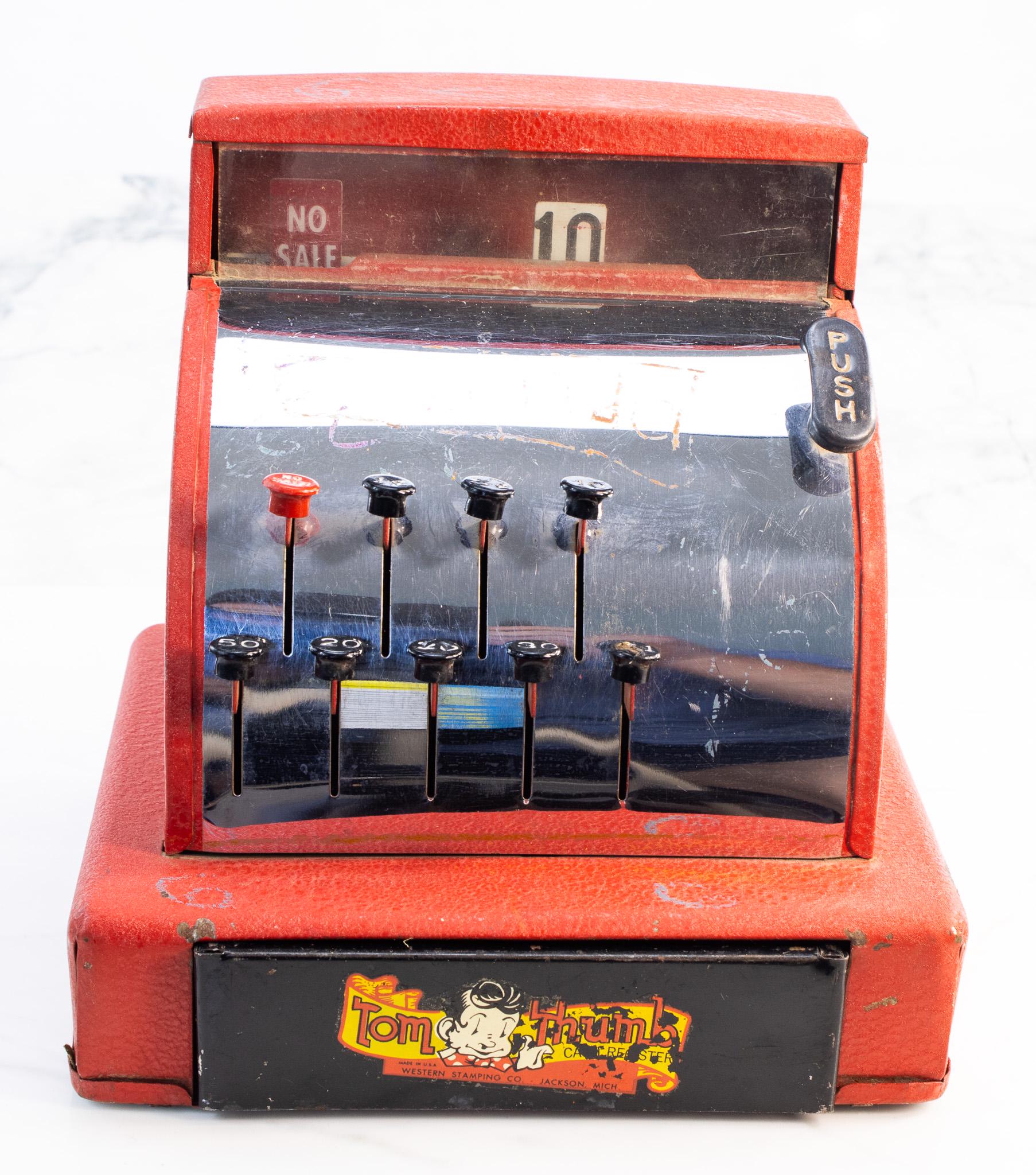Vintage Metal Toy Cash Register - Etsy