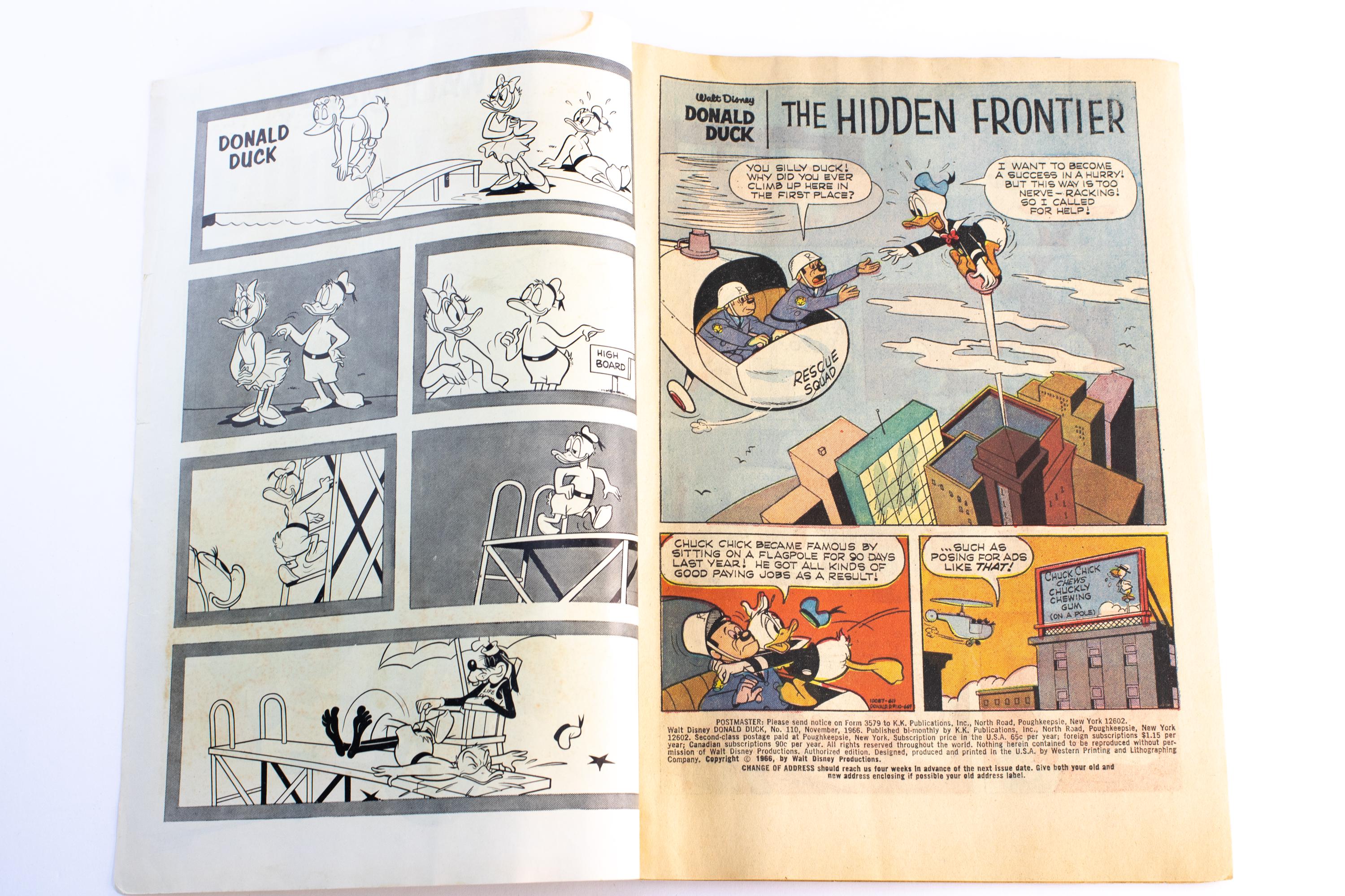 Vintage Donald Duck Comic Book: the Hidden Frontier, 1966 Gold Key