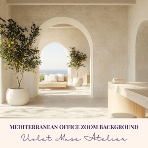 Mediterranean Zoom Background: Amalfi Coast Office Virtual Backdrop (Digital Download)