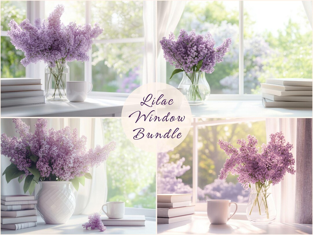 Lilac Window Virtual Backgrounds: Dreamy Home Office 4K (digital ...