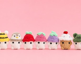 Handmade Crochet Mushroom Plushie, Kawaii Amigurumi, Cottagecore Decor (10cm)