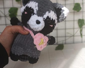 Mapache amigurumi de crochet - Mapache de peluche - Regalo para niños
