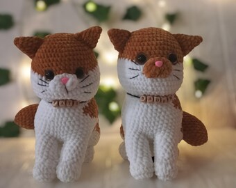 Custom Handmade Amigurumi Cat – Adorable Plushie Cat – Unique Crochet Cat – Perfect Gift for Cat Lovers