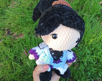 Handmade Valorant Sage Plush: Velvet Yarn Amigurumi Gamer Gift