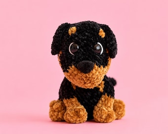 Crochet Rottweiler Dog Plushie