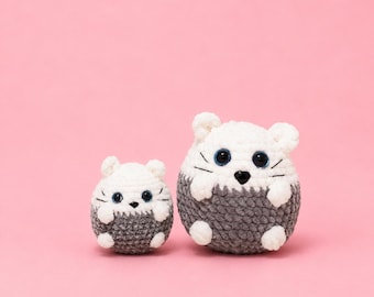 Peluche de gato de ganchillo personalizado, gatito amigurumi hecho a mano, regalo personalizado