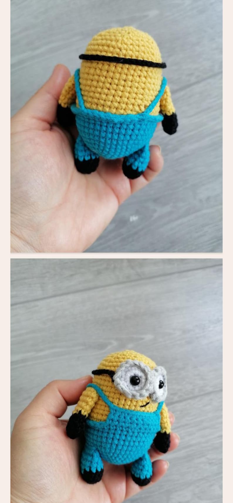 Crochet Minion Pattern Amigurumi Pdf Tutorial Digital Download Etsy 