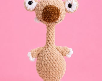 Handmade Crochet Sloth Amigurumi, Ice Age Character Plush Toy