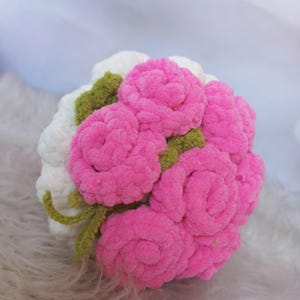 Crochet Flowers,Crocheted Sunflower,Handmade Rose Flowers,Knitted Flowers Bouquet,Anniversary Gift for Her,Mother&#39;s Day gift,valentine&#39;s day