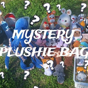 Crochet plushie mystery bag/ Suprise toy box/ stuffed kawaii animal/ trendy/ cute plushies/ lucky box/ random pack/ mystery box for women