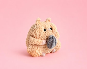 Crochet Amigurumi Hamster Plush , Soft Crochet Toy, Chubby Animal Lover Gift