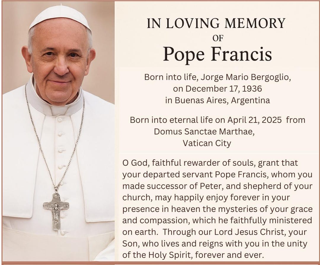 Prayer Card for Pope Francis - Instant Download - Etsy