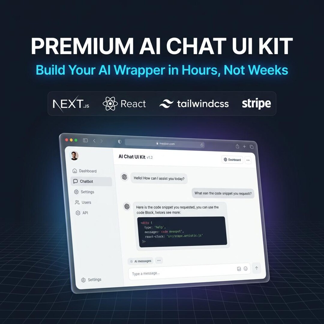 Next.js 14 AI Chat UI Boilerplate | Saas Dashboard Starter Kit - Etsy
