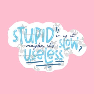 Stickers Autocollant Brillant Manchild Man's best friend Short N' Sweet SC Concert Espresso Music Musique Bleu Tiktok Stupid Slow Useless