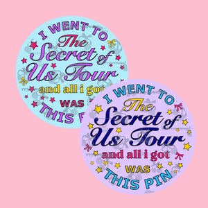 Badge Pin Button Stickers Autocollant Stickers Brillant Gracie Abrams TSOU Tour The secret of us Tour 2025 All i got was this pin Debriefing