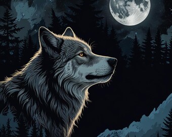Wolf Themed T-Shirt Design Bundle PNG Files Custom apparel and DIY Projects Digital