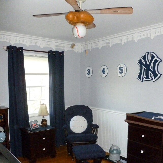 Ny Yankee Stadium Stencil Diy Baseball Wall Decor Image 0