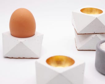 ovum_2 | Egg cup made of concrete, painted, set of 4
