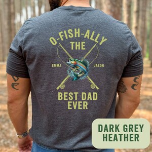 Custom T-shirt for Dad for Father&#39;s Day Gift for Husband Personalized Shirt for Fishing Dad Birthday Present From Child Fishing Gift for Dad