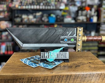 Handcrafted Buster Sword Deck Box with Display Stand - Final Fantasy VII