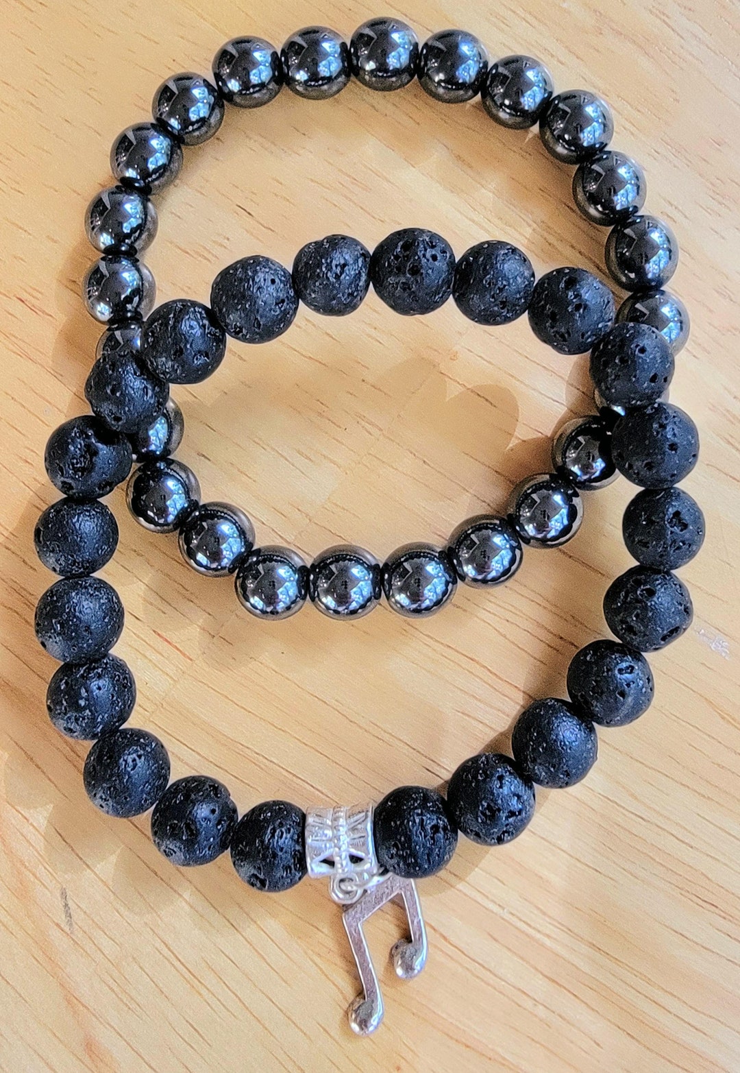 Stackable Bracelet, Lava Rocks Bracelet, Hematite Beads, Men's Jewelry ...